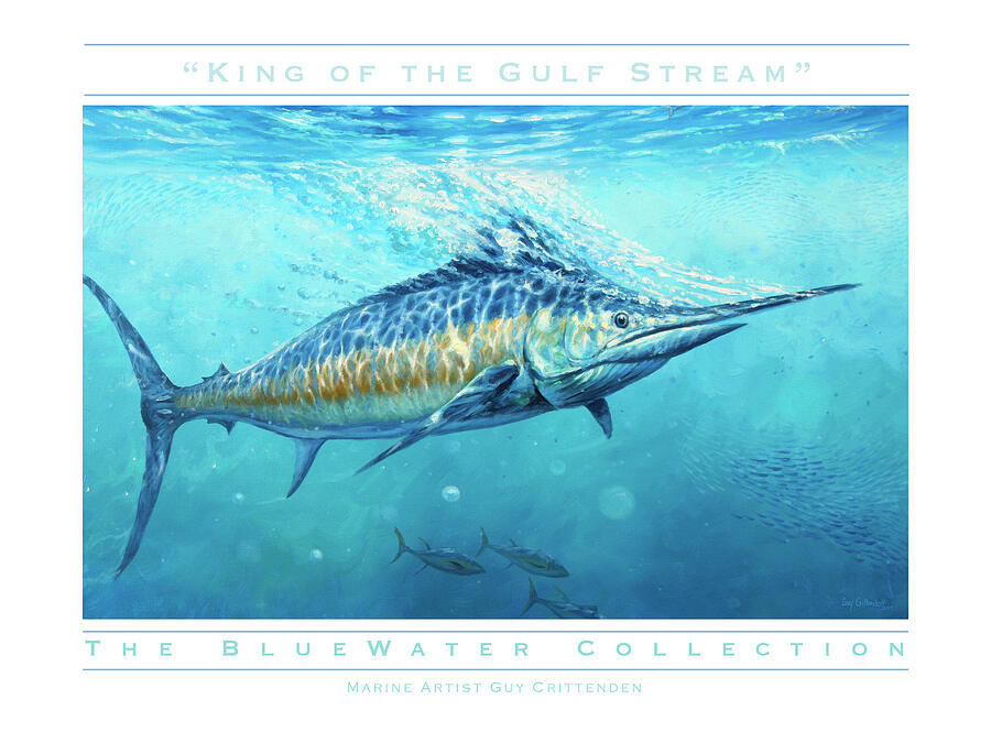 Blue Marlin Painting - King of the Gulf Stream by Guy Crittenden