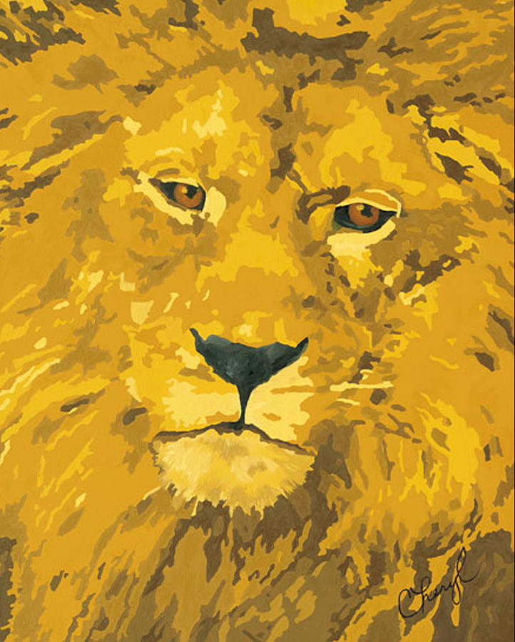 King of the Jungle Painting by Cheryl Bowman