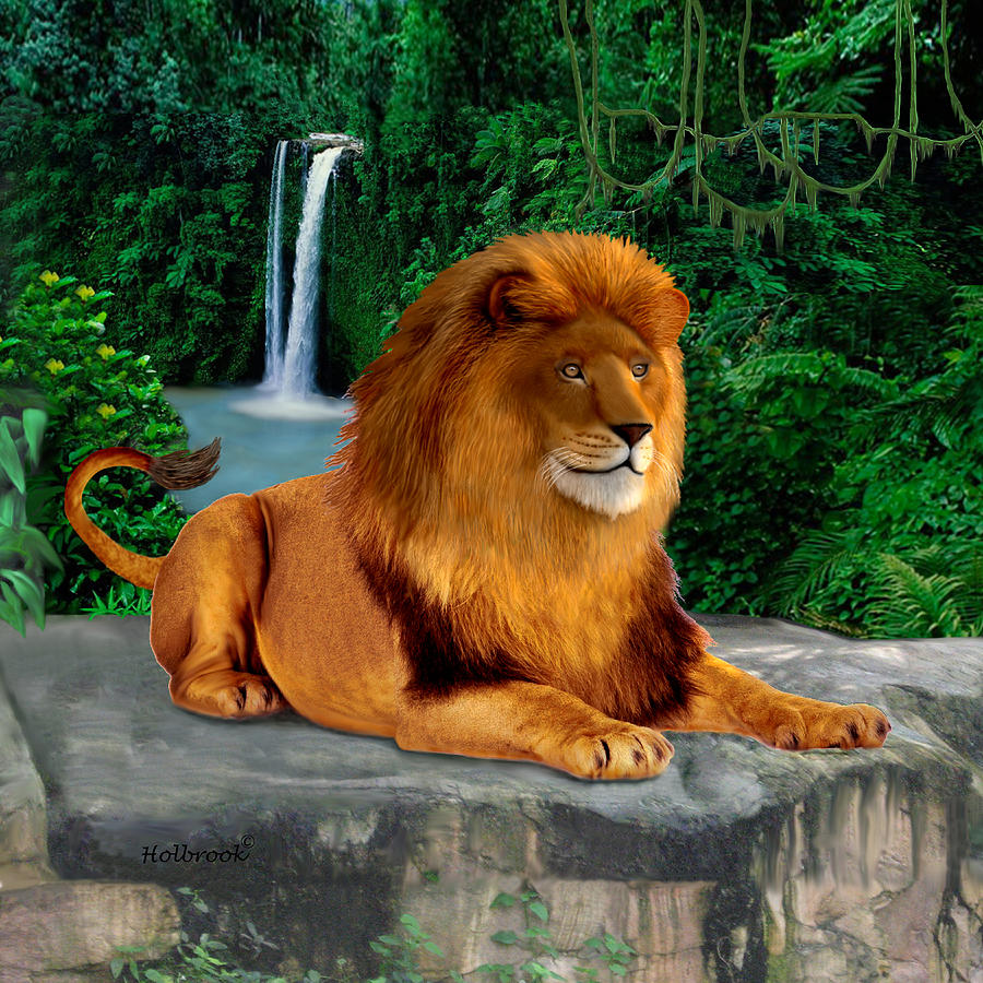 King of the Jungle Digital Art by Glenn Holbrook