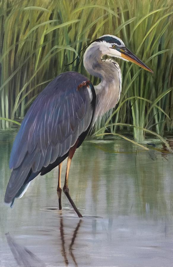 King Of The Marsh Painting by Karen Langley - Fine Art America