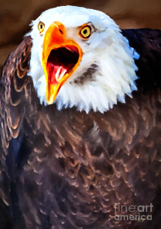 Eagle Painting - King of the Raptors by David Millenheft