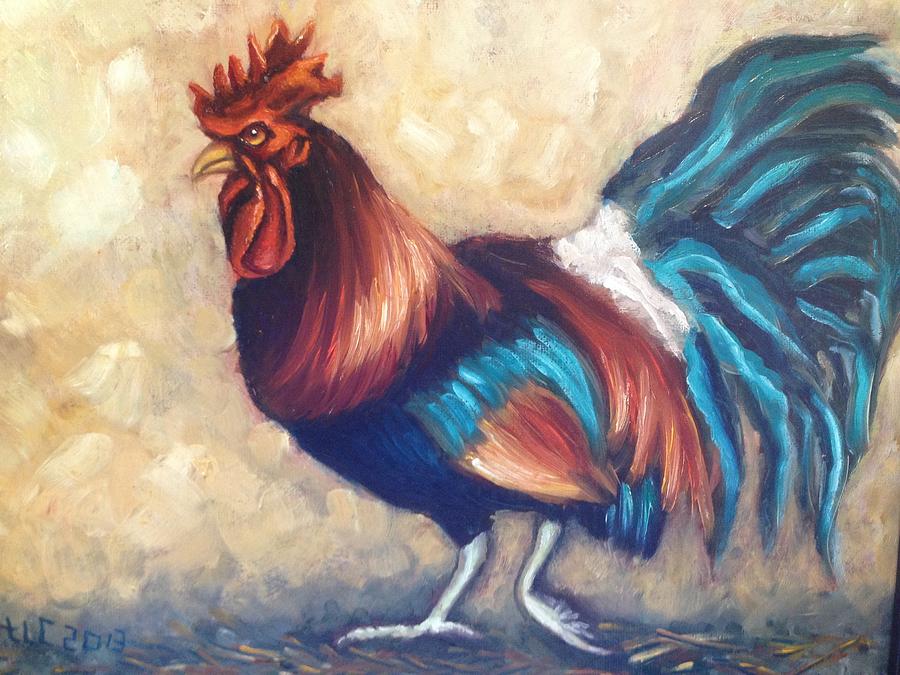King of the roost Painting by Theresa Cangelosi