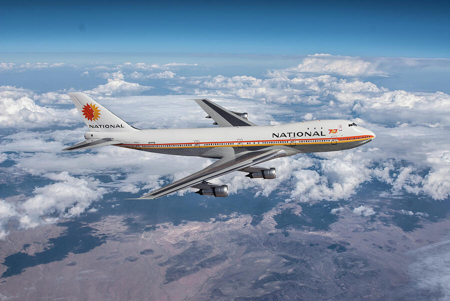 Queen of the Skies - The 747 Digital Art by Erik Simonsen