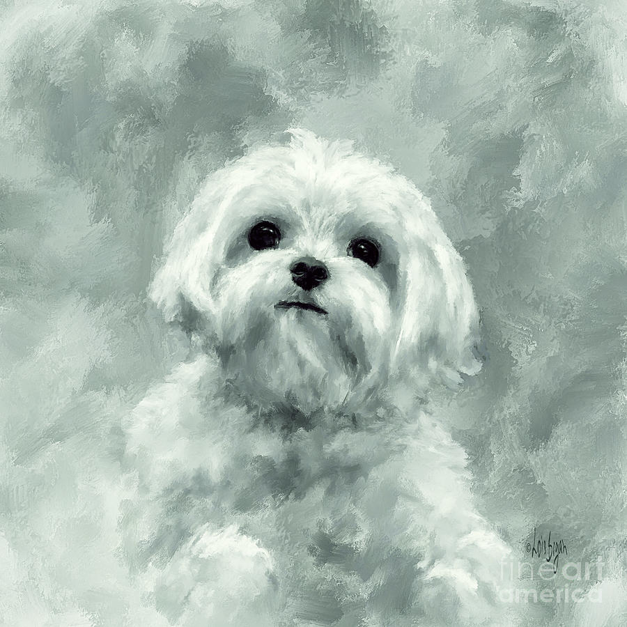 Dog Digital Art - King Of The World In Teal by Lois Bryan