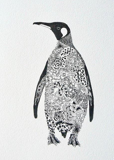 King Penguin Painting by Yvonne Ankerman