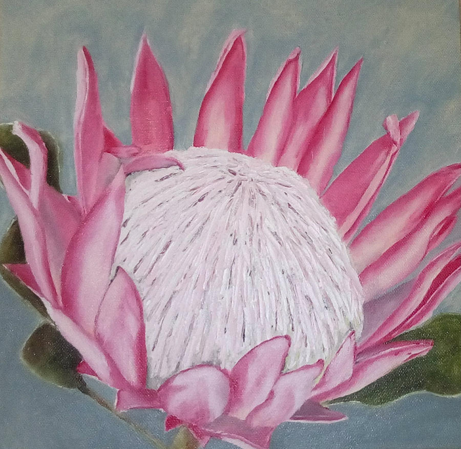 King Protea 2 Painting by Maryna Moolman