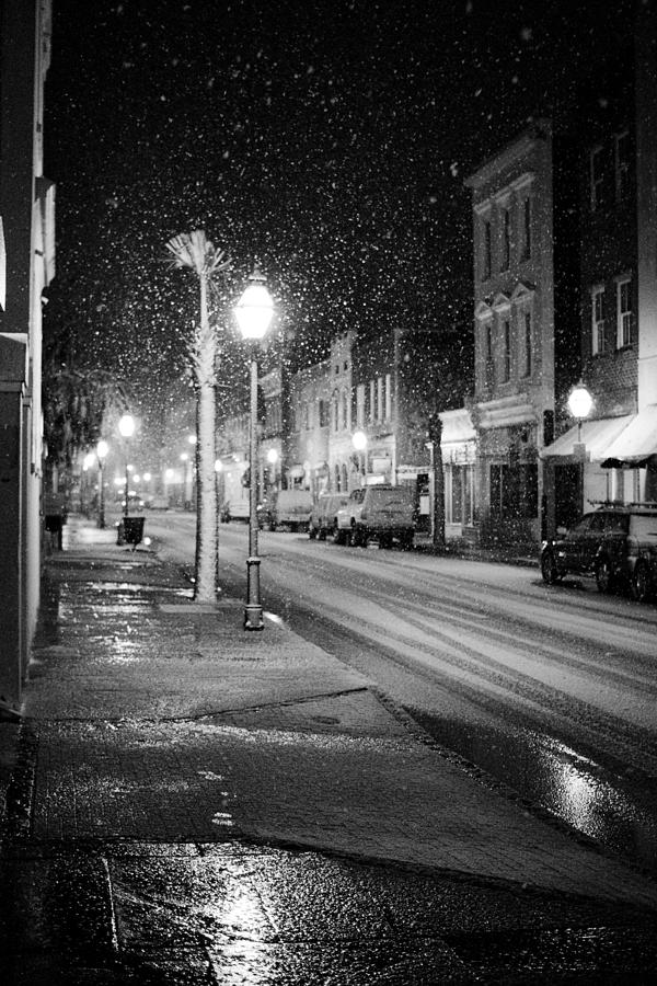King Street Charleston Snow Photograph by Dustin K Ryan