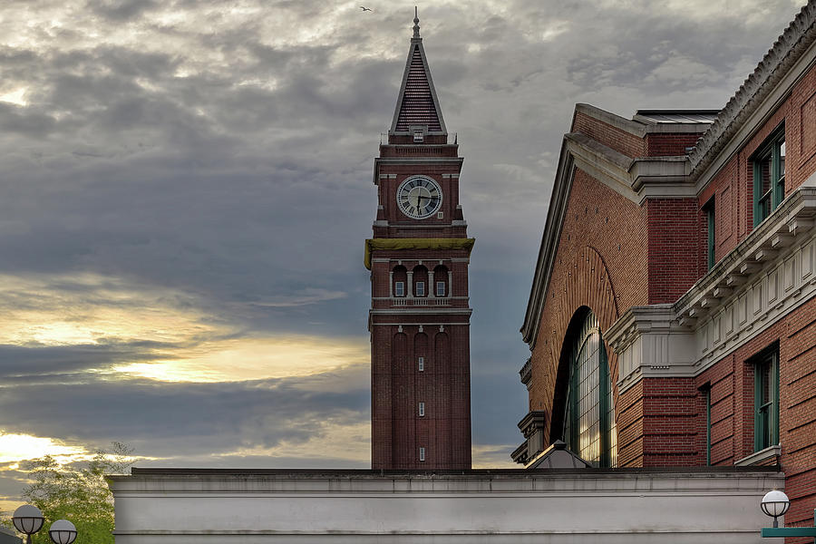King Street Station Clock Tower Photograph by David Gn