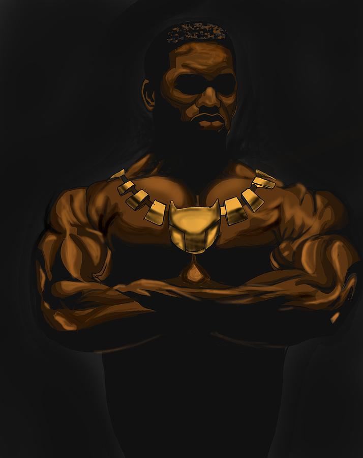 King T' Challa Painting by Kalif Ausby - Fine Art America