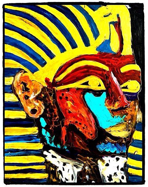 King  tut Painting by Neal Barbosa