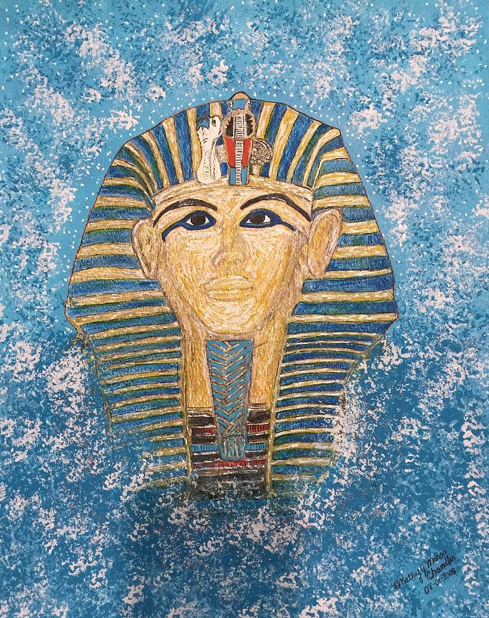 King Tutankhamun Face Mask Painting by Kathy Marrs Chandler