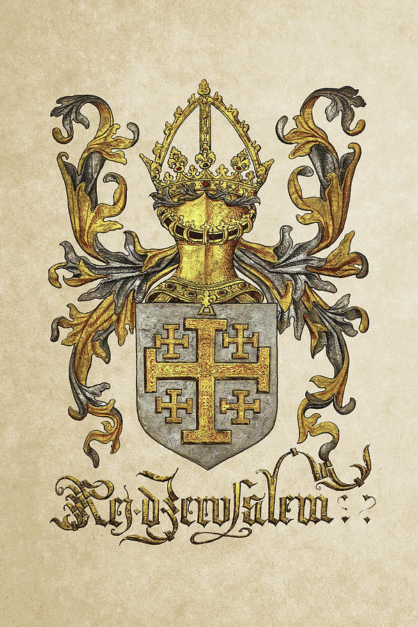 Kingdom of Jerusalem Coat of Arms - Livro do Armeiro-Mor Digital Art by Serge Averbukh