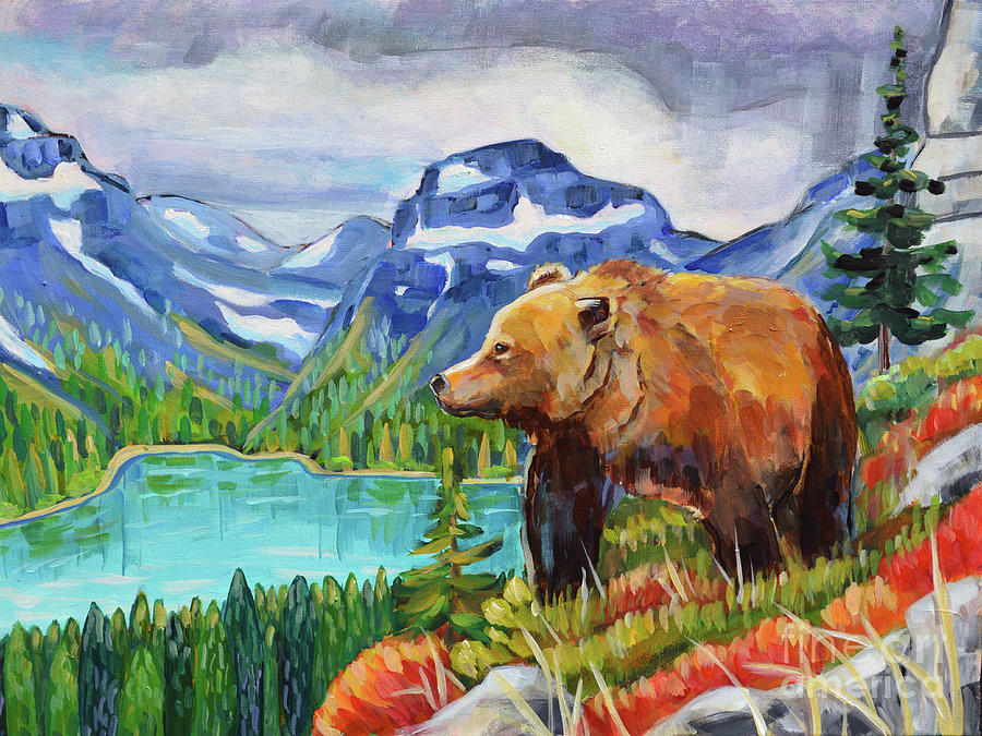 Glacier National Park Painting - Home of the Great Bear by Harriet Peck Taylor
