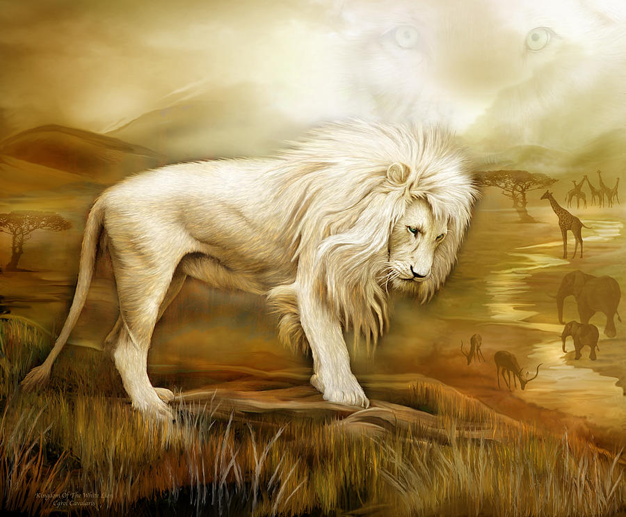 Kingdom Of The White Lion Mixed Media by Carol Cavalaris