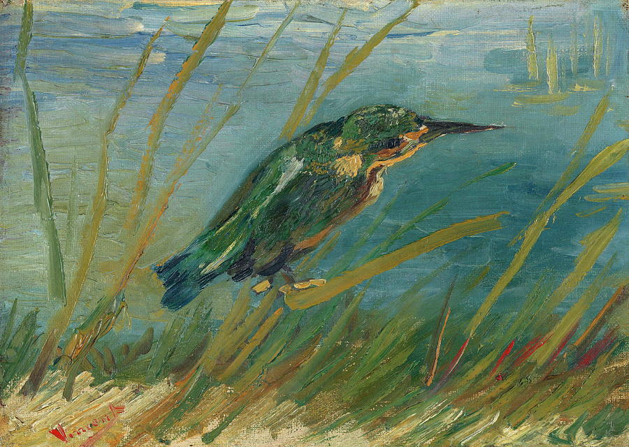 Fish Painting - Kingfisher by the Waterside, 1887 by Vincent Van Gogh