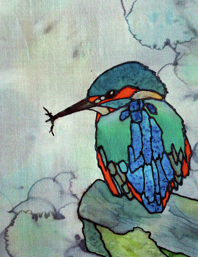 Kingfisher Catch Painting by Susan White