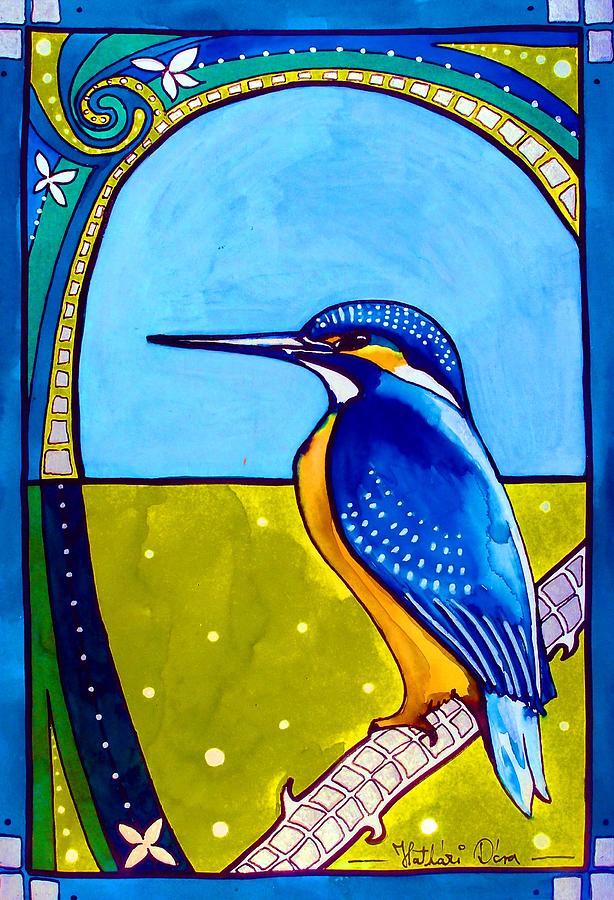 Kingfisher Painting by Dora Hathazi Mendes
