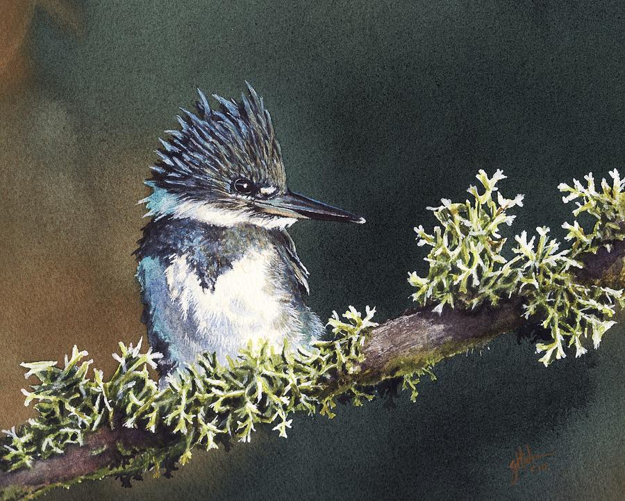 Kingfisher II Painting by Greg and Linda Halom