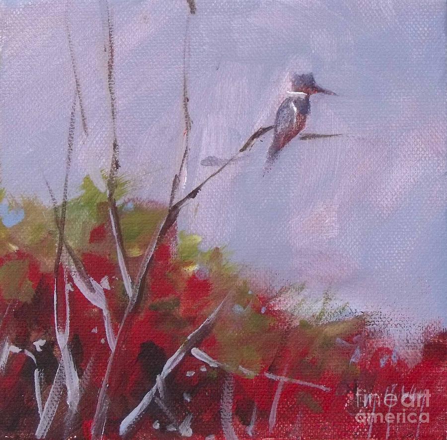 Kingfisher Painting by Mary Hubley