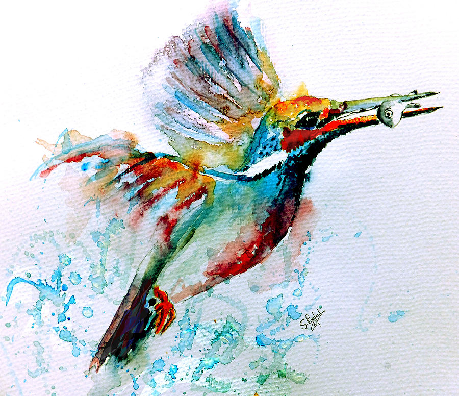 Kingfisher Painting - Kingfisher by Steven Ponsford