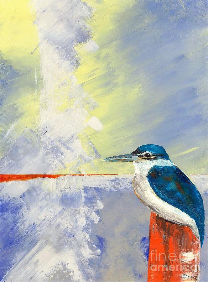Kingfisher  Painting by Tracey Lee Cassin