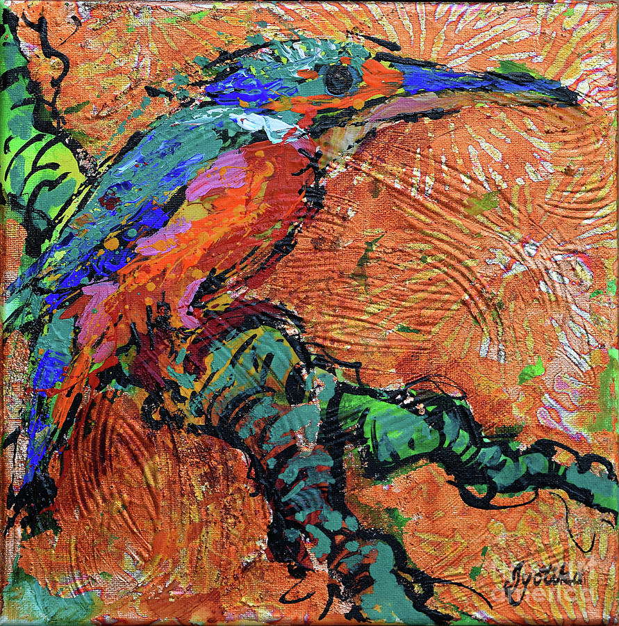 Kingfisher_2 Painting by Jyotika Shroff