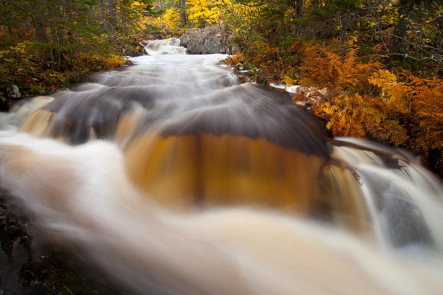 Kings Brook Waterfalls In Autumn #1 Photograph by Irwin Barrett