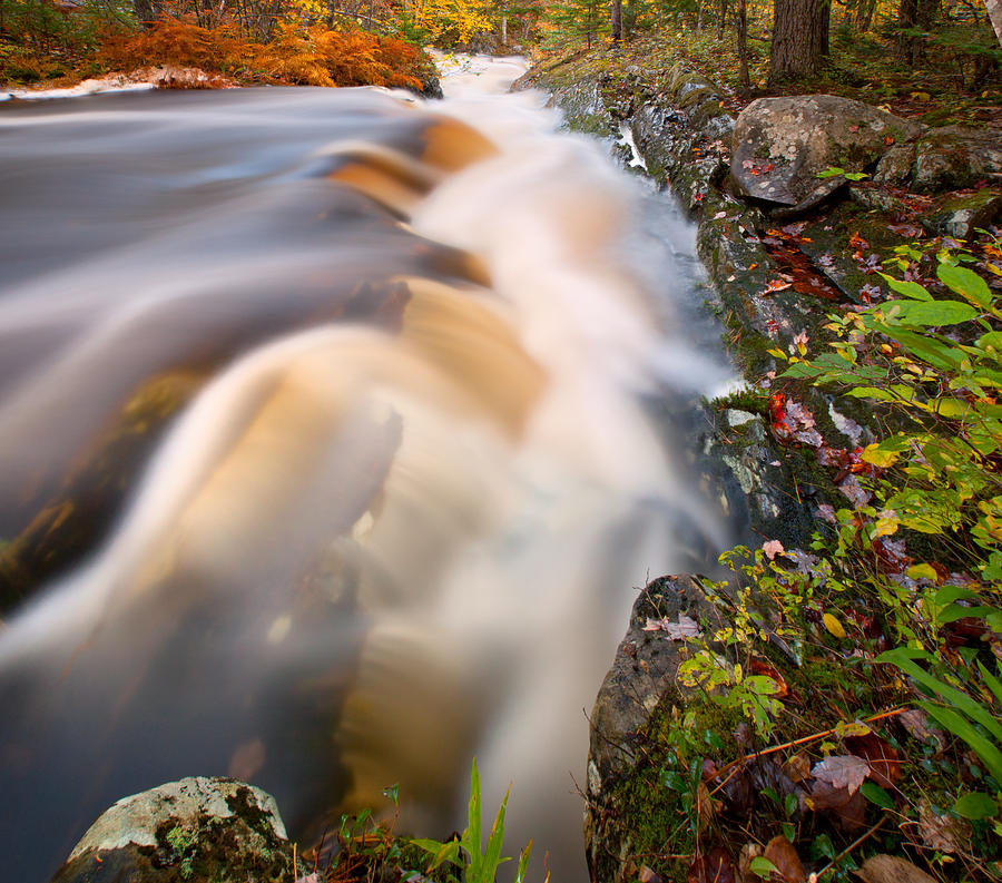 Kings Brook Waterfalls In Autumn #3 Photograph by Irwin Barrett