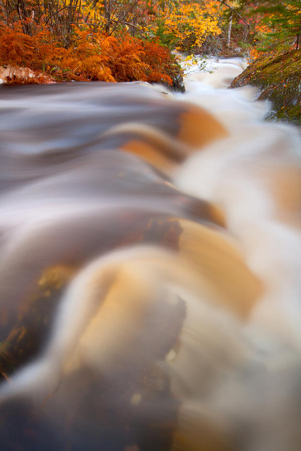 Kings Brook Waterfalls In Autumn #4 Photograph by Irwin Barrett