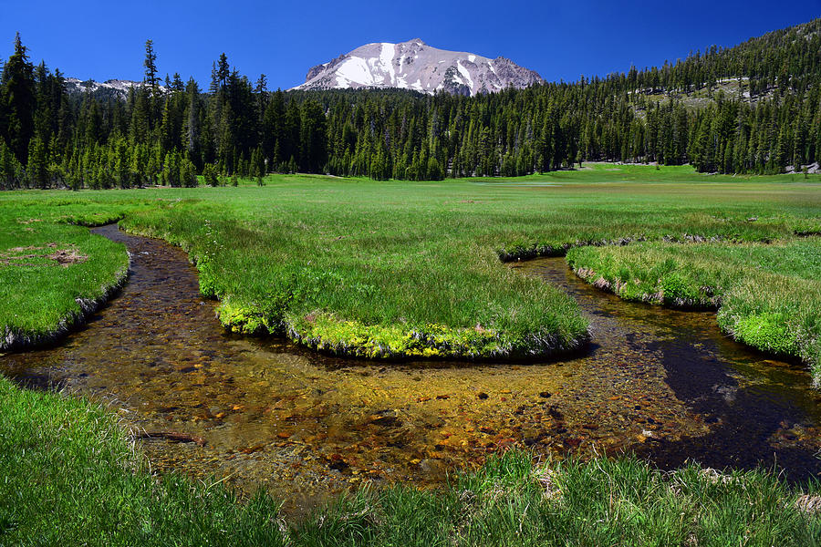Kings Brook with Mount Lassen Volcano Photograph by Frank Wilson