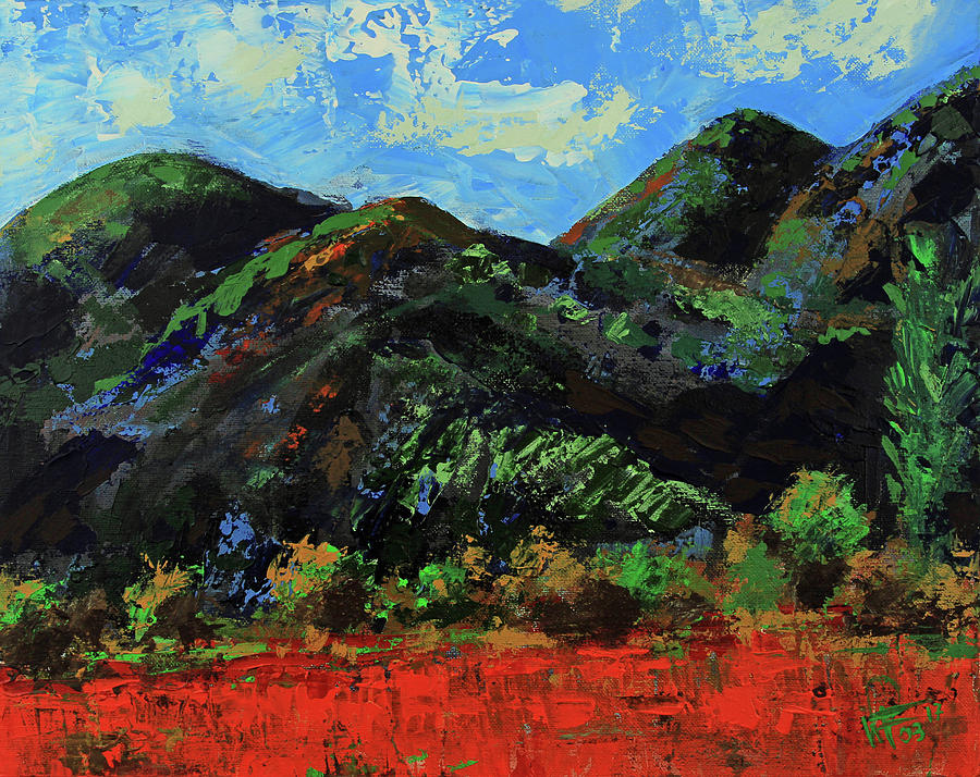 Kings canyon fall colors Painting by Walter Fahmy
