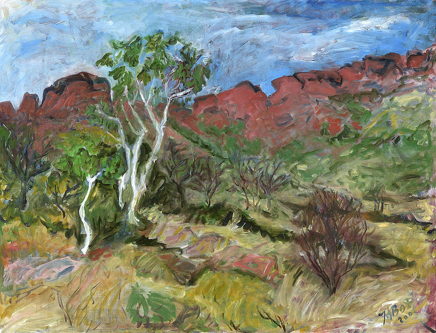 Tree Painting - Kings Canyon by Joan De Bot