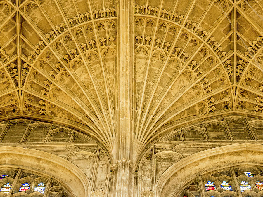 Kings College Chapel Ceiling Photograph by Jean Noren