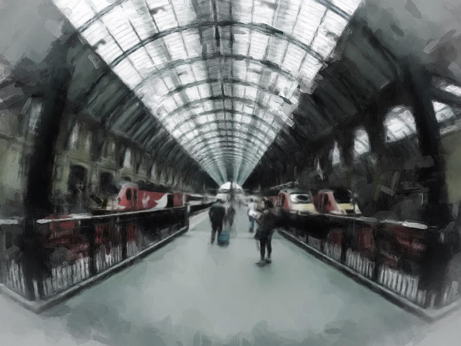 London Digital Art - Kings Cross London by Gillian Dernie London Digital Art - Kings Cross London by Gillian Dernie