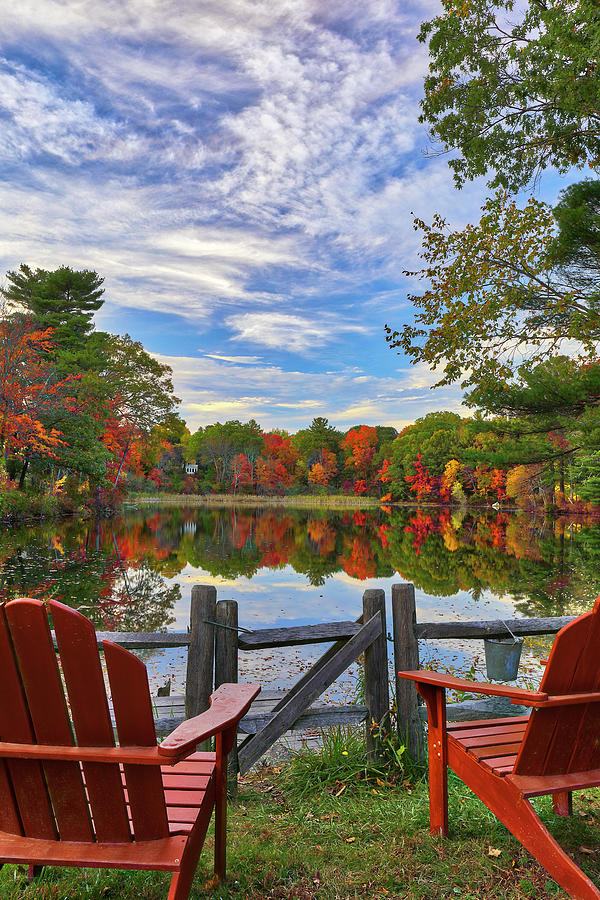 Kingsbury Pond in Medfield Massachusetts Photograph by Juergen Roth