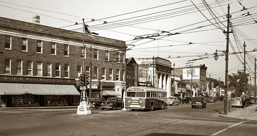 Kingston Corners Kingston PA Early 1950s Photograph by Arthur Miller