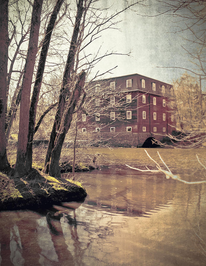 Nature Photograph - Kingston Mill Across the River by Colleen Kammerer
