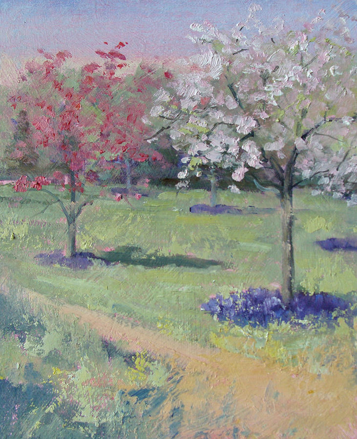 Kingwood Crabapples Painting by Judy Fischer Walton