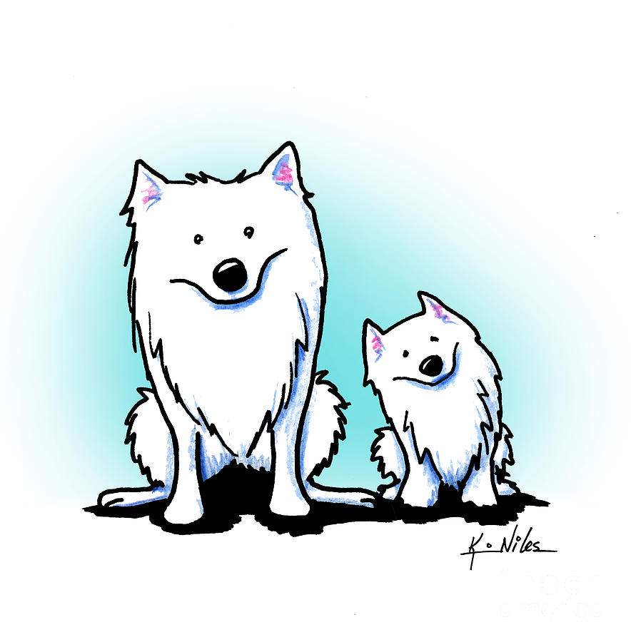 KiniArt American Eskimos by Kim Niles KiniArt American Eskimos by Kim Niles