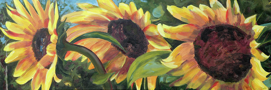 Sunflower Painting - Kinship by Trina Teele