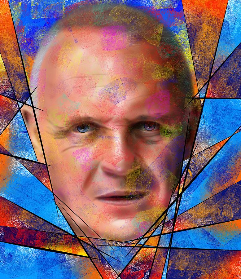 Kinsignium - portrait of Anthony Hopkins Painting by Cersatti - Fine ...