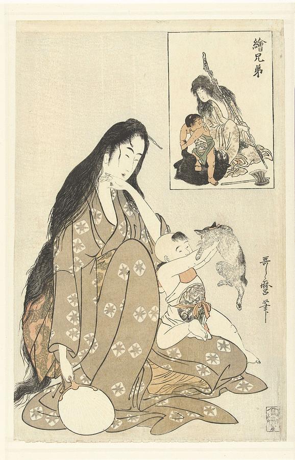 Kintokinen Yamaba, Kisetsu Utamaro, 1793 - 1797 Painting by Celestial Images