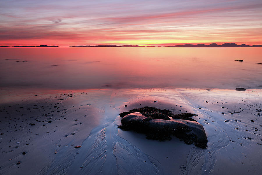 Kintyre Rocky Sunset 5 Photograph by Grant Glendinning