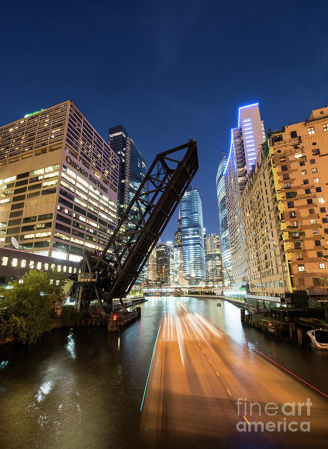 Architecture Photograph - Kinzie Bridge in Chicago by Juli Scalzi