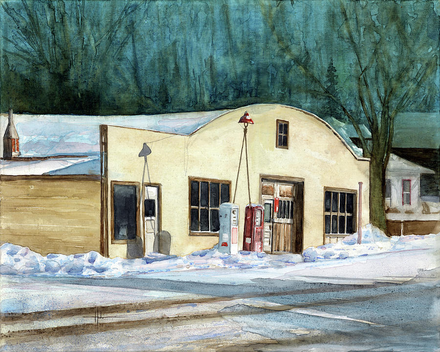 Garage Painting - Kiowa Garage, Kiowa CO by Richard Hahn
