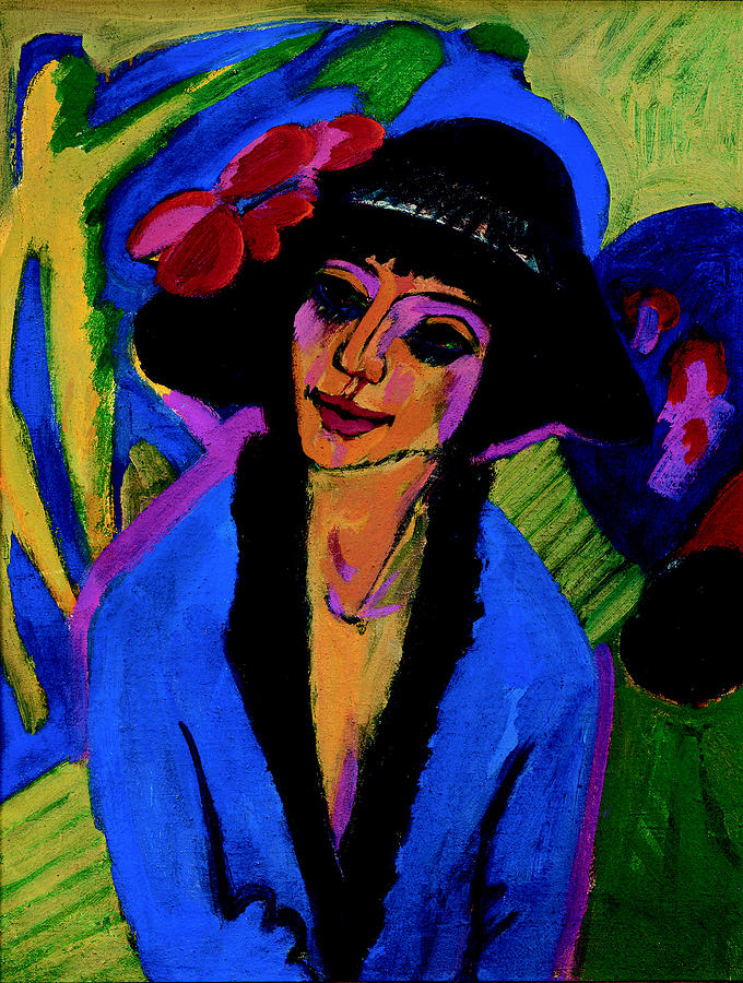 Kirchner Bildnis Gerda Painting by Celestial Images