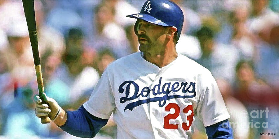 Kirk Gibson, Los Angeles Dodgers Mixed Media by Thomas Pollart