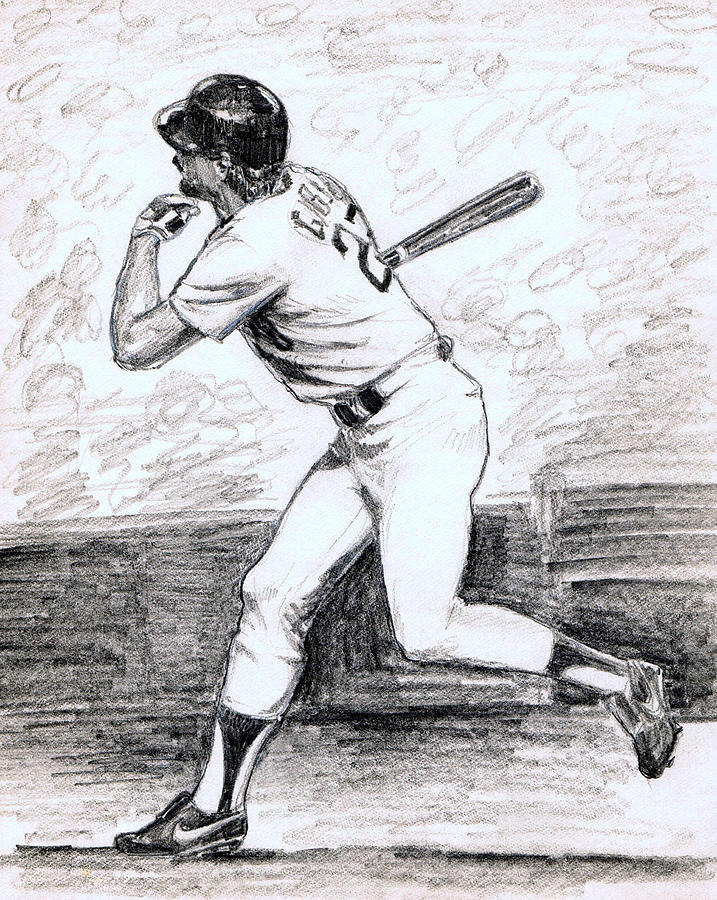 Kirk Gibson Drawing by Mel Thompson