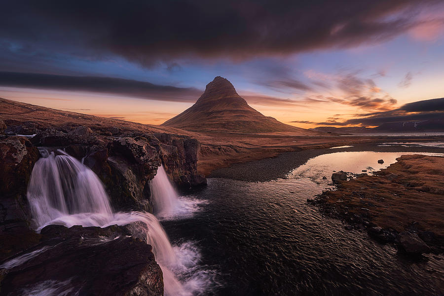 Waterfall Photograph - Kirkjufell Sunrise by Tor-Ivar Naess