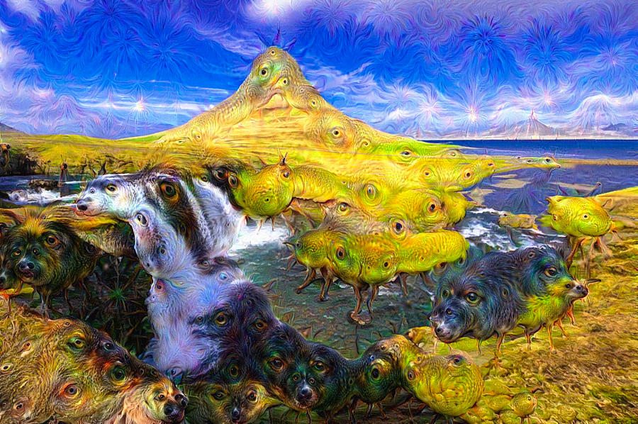 Kirkjufell waterfall Iceland surreal deep dream picture Digital Art by Matthias Hauser